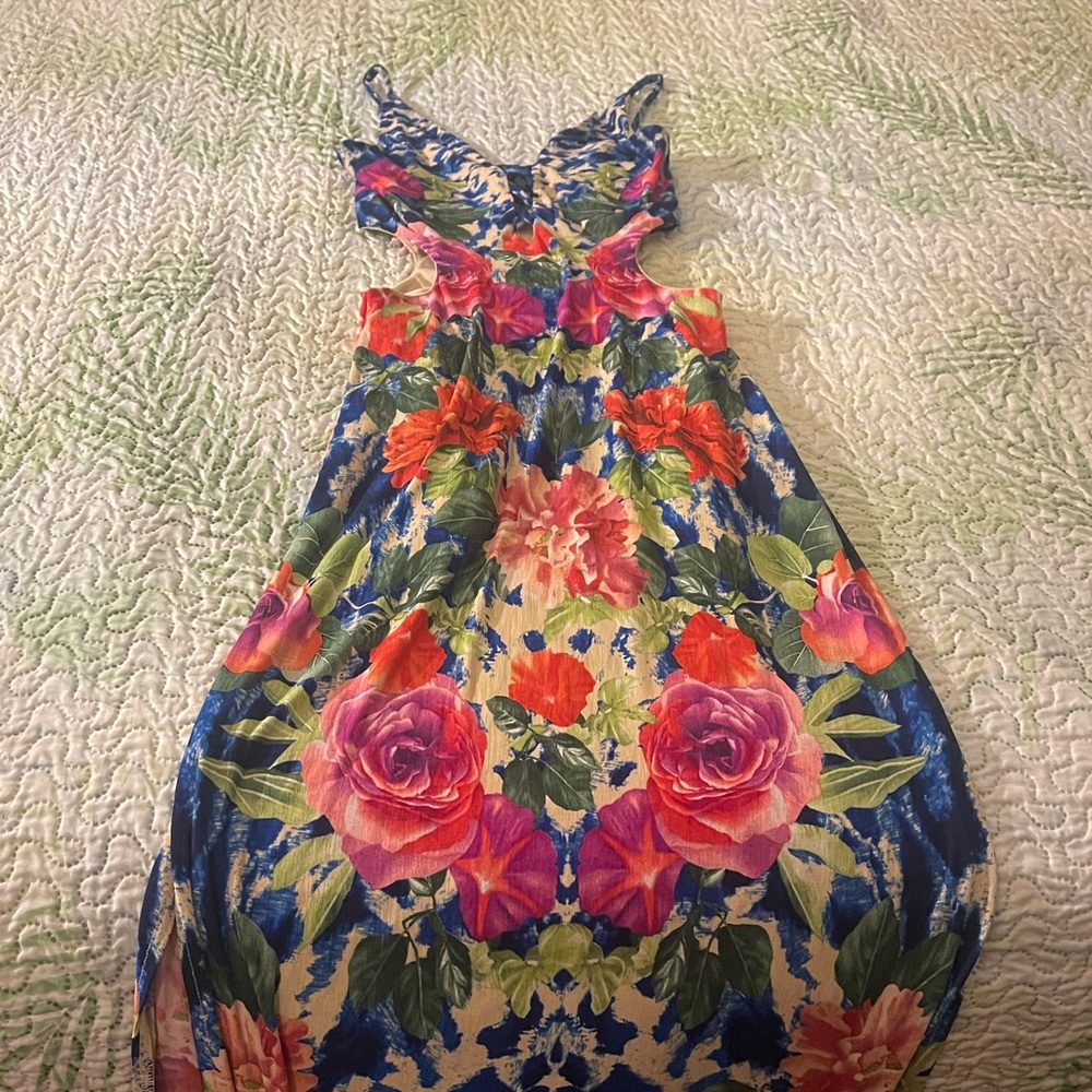 Fashion Nova Maxi Dress With Sides Out Size XS